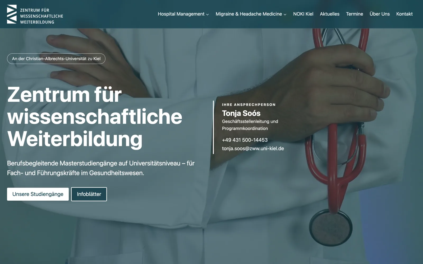 Startseite von ZWW Uni Kiel